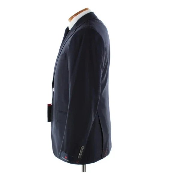 Cardinal of Canada NWT 100% Wool Sport Coat Size 40S US In Solid Navy Blue
